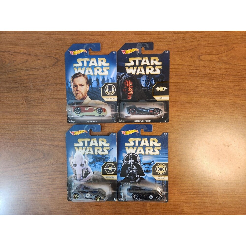 Hot Wheels 2016 Walmart Exclusive Disney Star Wars Cars ~ Lot Of 4